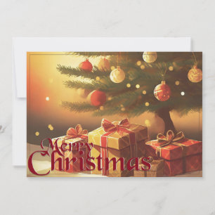 Xmas Motif, with Presents Under the Christmas Tree