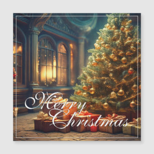 Xmas Motif with Presents Under the Christmas Tree 