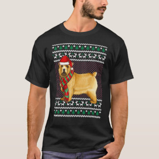 Xmas Norwich Terrier Dog Santa Hat Ugly Christmas T-Shirt