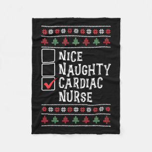 Xmas Nursing Healthcare Worker Cardiac Nurse Chris Fleece Blanket