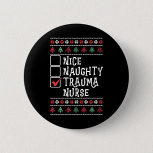 Xmas Nursing Healthcare Worker Trauma Nurse Christ 2 Inch Round Button