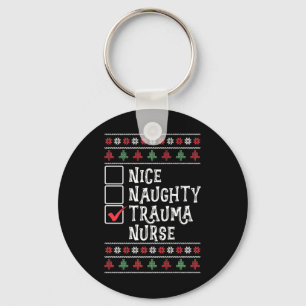 Xmas Nursing Healthcare Worker Trauma Nurse Christ Keychain