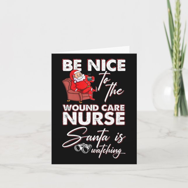 Xmas Nursing Healthcare Worker Wound Care Nurse Ch Card (Front)