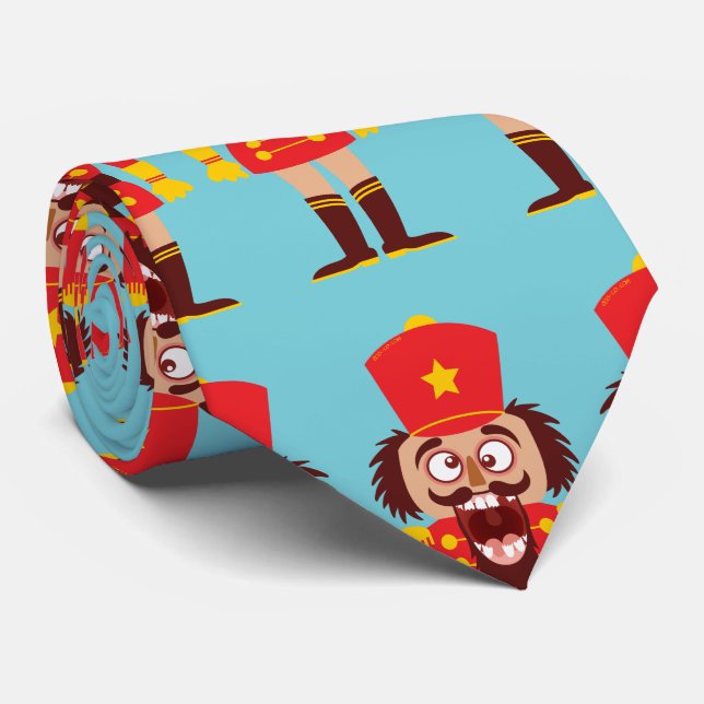 Xmas nutcracker breaks its teeth and goes nuts tie (Rolled)