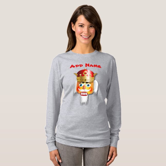 Xmas Nutcracker King Cartoon T-Shirt (Front Full)