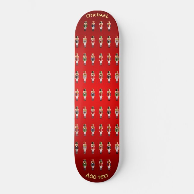 Xmas Nutcracker Toy Soldiers Skateboard (Front)