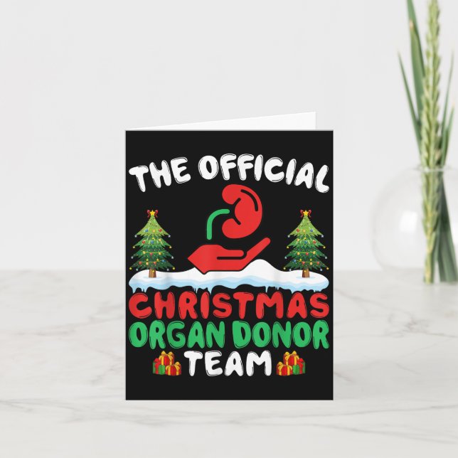 Xmas Organ Donor Team - Funny Organ Donation Chris Card (Front)