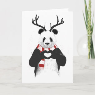 Xmas panda holiday card