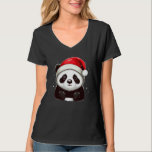 Xmas Panda Santa on Christmas Panda T-Shirt<br><div class="desc">Xmas Panda Santa on Christmas Panda</div>