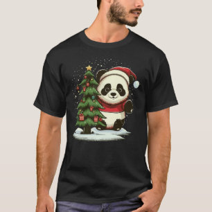 Xmas Panda Santa on Christmas Panda T-Shirt