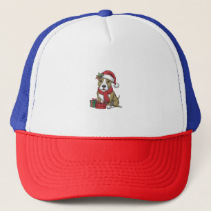 Xmas Party Decoration American Pitbull Terrier Dog Trucker Hat