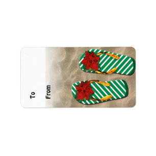 Xmas Party Flip Flops Gift Tags