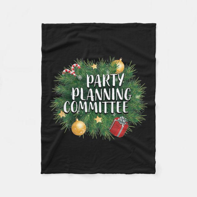Xmas Party Planning Tees &amp; Aparel _ Red Party  Fleece Blanket (Front)