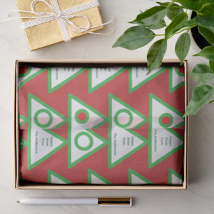 Xmas personalised triangular pattern gift wrap tissue paper
