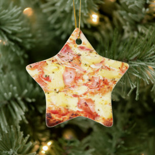 XMAS PIZZA CERAMIC ORNAMENT