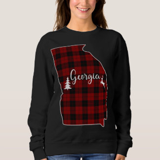 Xmas Presents for Mom Dad Red Plaid Deer Tree Geor Sweatshirt