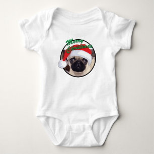 Xmas Pug - Baby Jersey Bodysuit