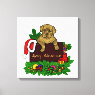 XMas Puppy Canvas Print