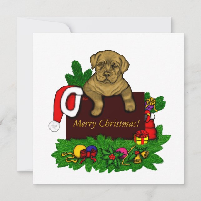 XMas Puppy Holiday Card (Front)