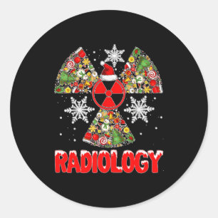 Xmas Radiology Christmas Radiologist Xray Tech Cut Classic Round Sticker