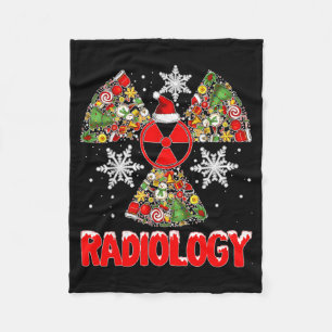 Xmas Radiology Christmas Radiologist Xray Tech Cut Fleece Blanket
