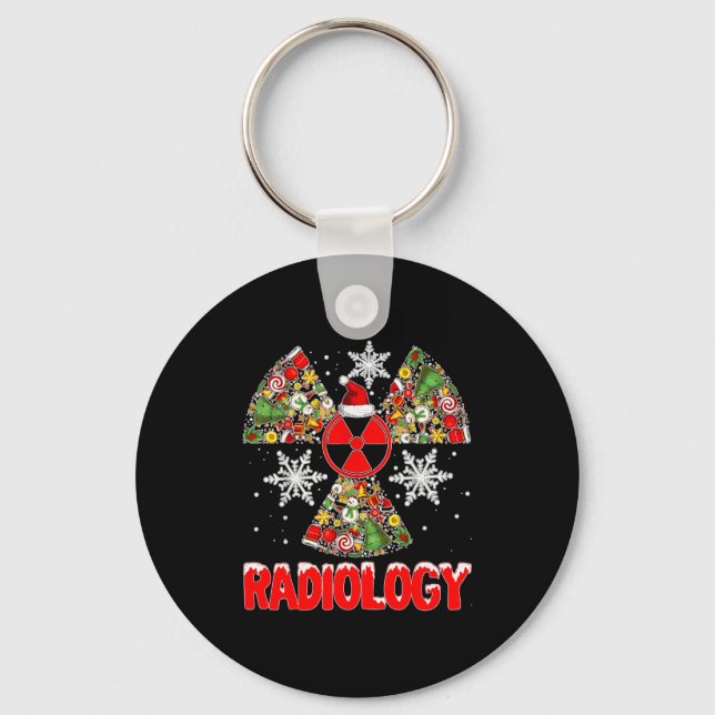 Xmas Radiology Christmas Radiologist Xray Tech Cut Keychain (Front)