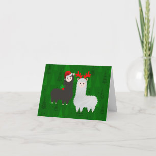 xmas reindeer alpacas invitation