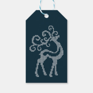 Xmas reindeer antlers new year's eve deer gift tags