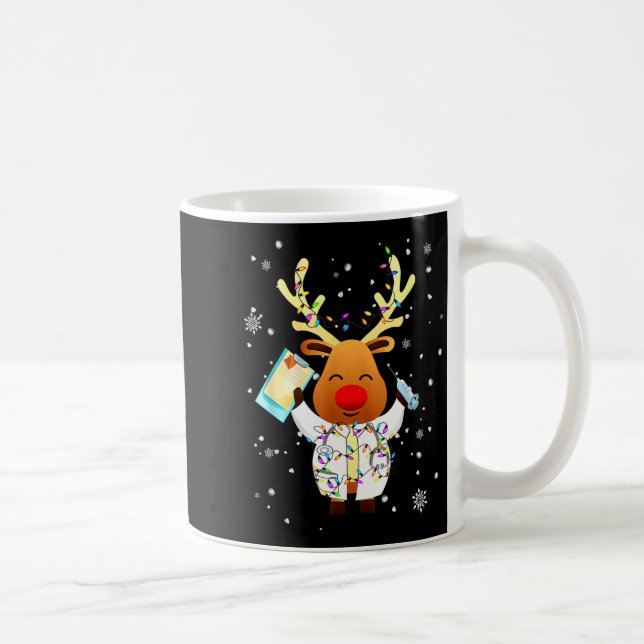Xmas Reindeer Doctor Reindeer Lover Funny Christma Coffee Mug (Right)