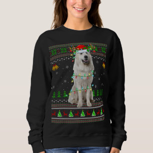 Xmas Reindeer Santa Hat Great Pyrenees Dog Ugly Ch Sweatshirt