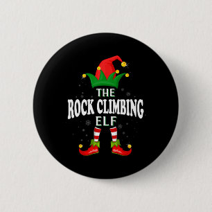 Xmas Rock Climbing Elf Family Matching Christmas P 2 Inch Round Button