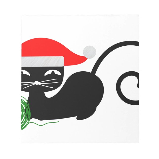 xmas santa cat notepad (Front)