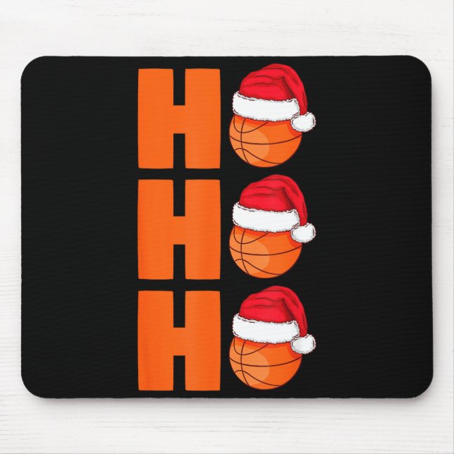 Xmas Santa Claus Basketball Christmas  Mouse Pad (Front)