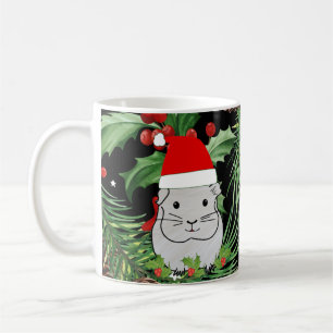 xmas santa claus guinea pig coffee mug