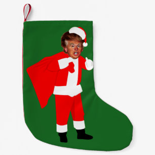 xmas santa donald trump small christmas stocking