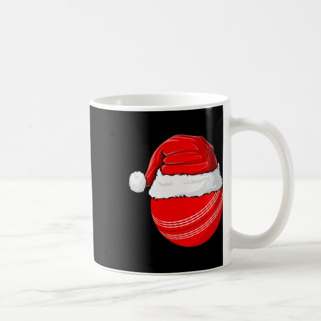 Xmas Santa Hat Christmas Cricket  Coffee Mug (Right)