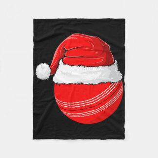 Xmas Santa Hat Christmas Cricket  Fleece Blanket