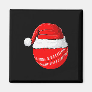 Xmas Santa Hat Christmas Cricket Magnet