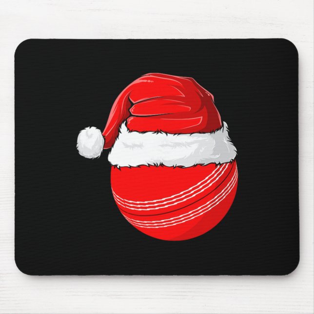 Xmas Santa Hat Christmas Cricket  Mouse Pad (Front)