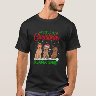 Xmas Santa Hat Reindeer Labrador Dog Christmas Paj T-Shirt