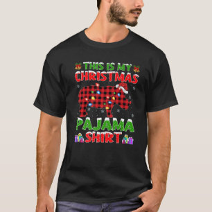 Xmas Santa Hat This Is My Rhino Christmas Pajama T-Shirt