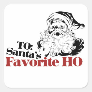 XMAS Santas Favourite HO Square Sticker