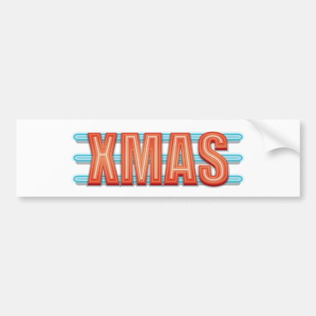 XMAS Sign Bumper Sticker (Front)