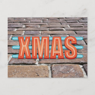 XMAS Sign Holiday Postcard