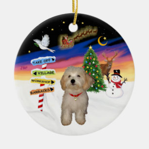 Xmas Signs - Havanese Puppy Ceramic Ornament