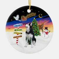 Xmas Signs - Siberian Husky #1