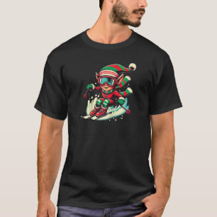 Xmas Ski squad team ski lovers Skier Elf skiing Ch T-Shirt
