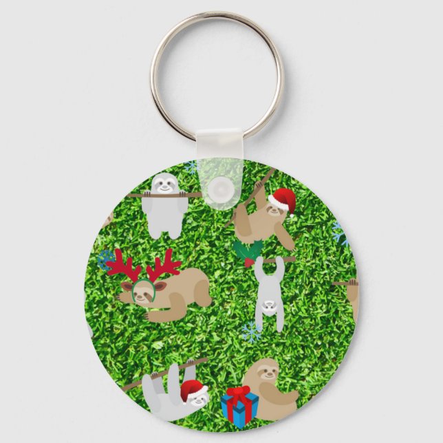 xmas sloth keychain (Front)