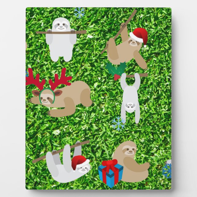 xmas sloth plaque (Front)