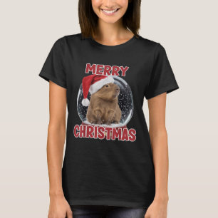 Xmas Snow Globe Merry Christmas Capybara T-Shirt